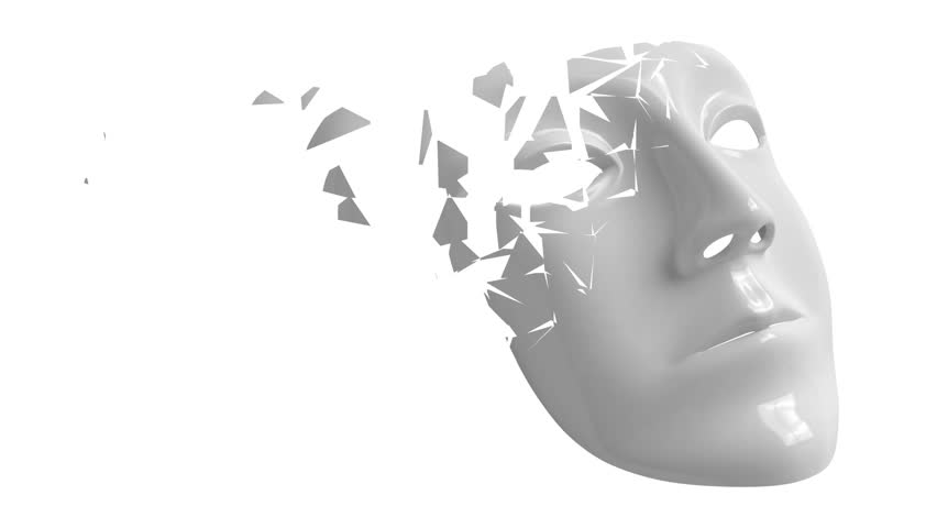 Mask scattered on white background. 3D Illustration. | Shutterstock HD Video #1100260615