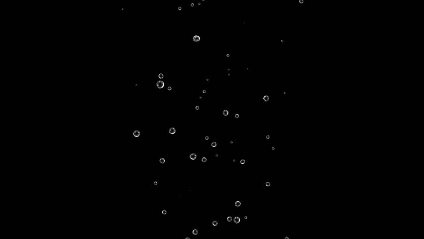 Slow rising air bubbles. Underwater bubbles animation. Overlay. Black background. 25fps | Shutterstock HD Video #1100261857