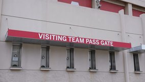 Visiting Team Pass gate at sports stadium 4k - Powered by Shutterstock - Get 15% off with code: PIKWIZARD15