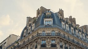 Video of european architecture against the sky, Paris