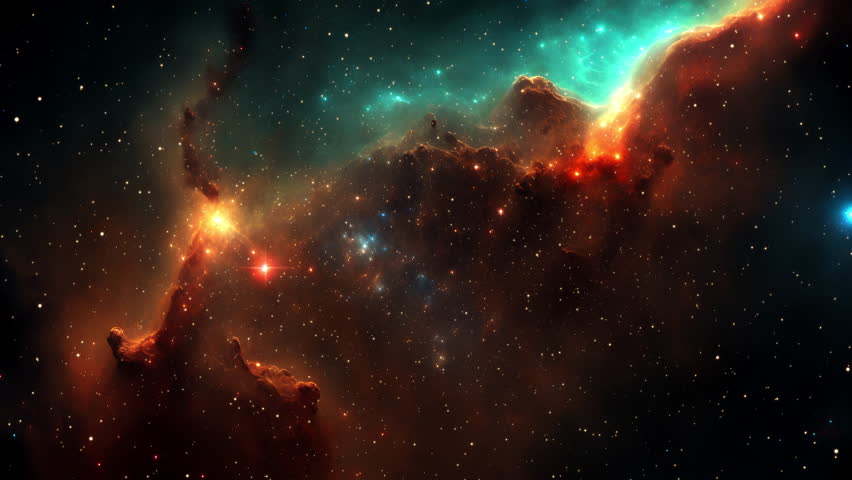 Cosmic Nebula Space Travel 4K Royalty-Free Stock Footage #1100266013