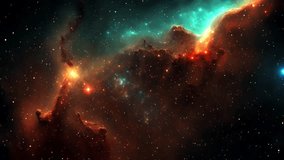 Cosmic Nebula Space Travel 4K