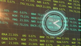 Animation of neon ticking clock and stock market data processing against microprocessor connections. Global economy and business technology concept - Powered by Shutterstock - Get 15% off with code: PIKWIZARD15