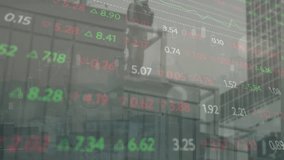 Animation of neon ticking clock. Stock market data processing and light spot against tall building. Global economy and business technology concept - Powered by Shutterstock - Get 15% off with code: PIKWIZARD15