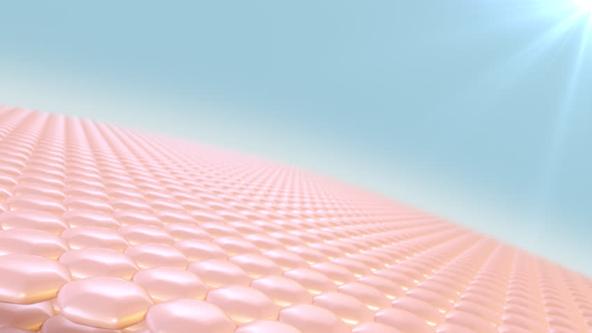 3D animation of skin cells. Skin cell with UV protection. Advertisements for cosmetics, sunscreen, Cream, and serum. Ultraviolet shield reflect. Royalty-Free Stock Footage #1100270575