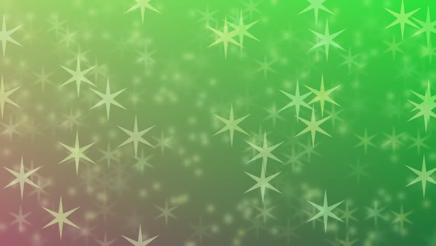 Motion graphics. Beautiful harmonic colored abstract bachground with star shaped bokeh pattern