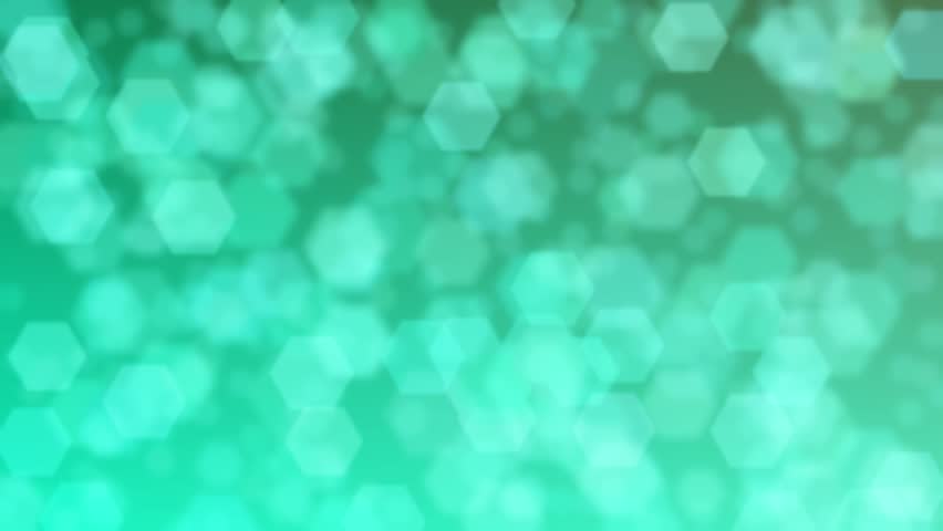 Motion graphics. Beautiful harmonic colored abstract bachground with hexagon shaped bokeh pattern