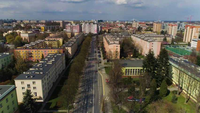Hetmanska Street Rzeszow Ulica Aerial View Poland