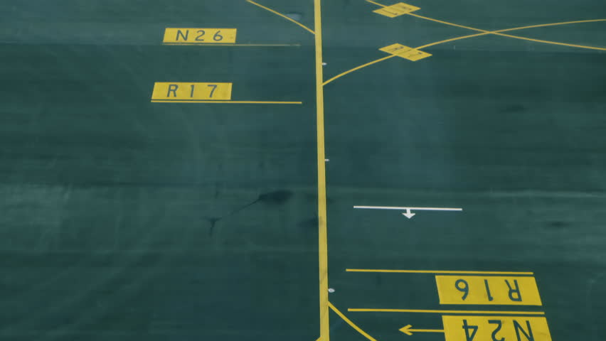 Aerial view of aircraft runway at the airport. Royalty-Free Stock Footage #1100294723