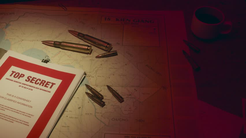 A retro manilla folder containing documents marked 