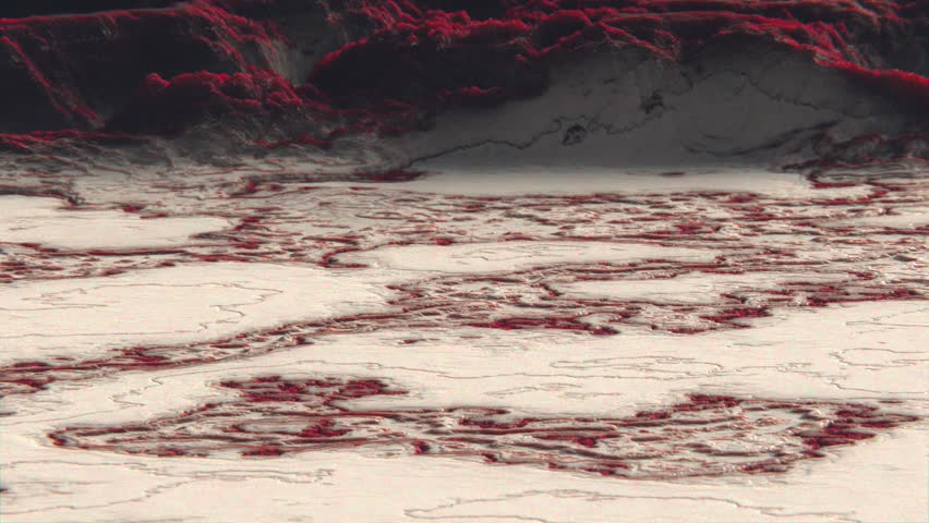 Abstract Disp`laced Terrains. Looped Digital Landscape play seamless. Organic motion, procedural noise functions generate intrincated patterns. Nature like, eroded canyon. 