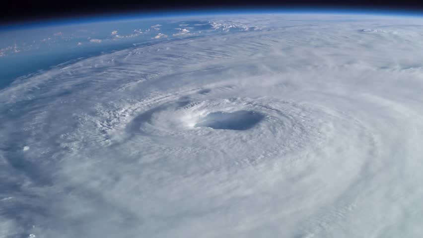 Hurricane Overhead Satellite View from Space