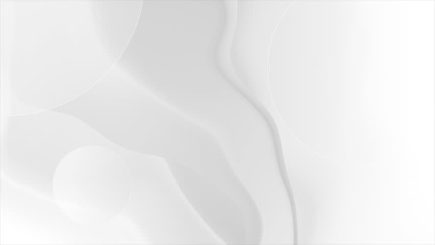 White grey minimal abstract backgroud with smooth waves and geometrical circles. Seamless looping motion design. Video animation Ultra HD 4K 3840x2160 Royalty-Free Stock Footage #1100298863