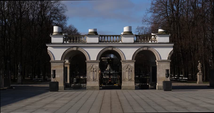 Grob Nieznanego Zolnierza (Tomb of the Unknown Soldier) in Warsaw, Poland