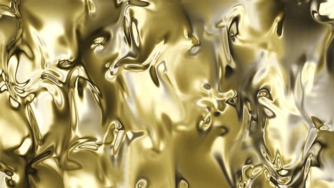 Liquid gold motion organic background. Shine glitter fluid