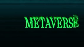 word text metaverse with glitches black background green title scifi futuristic - Powered by Shutterstock - Get 15% off with code: PIKWIZARD15