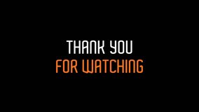 Thank you for watching text animation. transparent video. particles animated footage. appreciate for an action. ready video