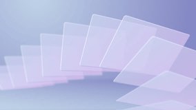 Abstract animation of corporate background of scrolling sheets with soft gradient colors.