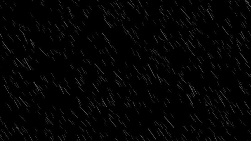 Simple Rainfall Animation on black Background