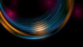 Colorful glowing shiny neon wavy abstract background. Seamless looping motion design. Video animation Ultra HD 4K 3840x2160