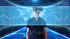 Watch stock market quotes with vr virtual reality smart devices - Powered by Shutterstock - Get 15% off with code: PIKWIZARD15