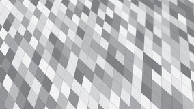 animated abstract pattern with geometric elements in white-gray tones gradient background