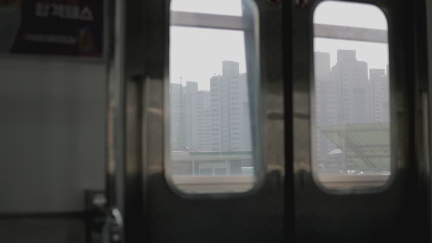 korea subway outside the window Royalty-Free Stock Footage #1100352765