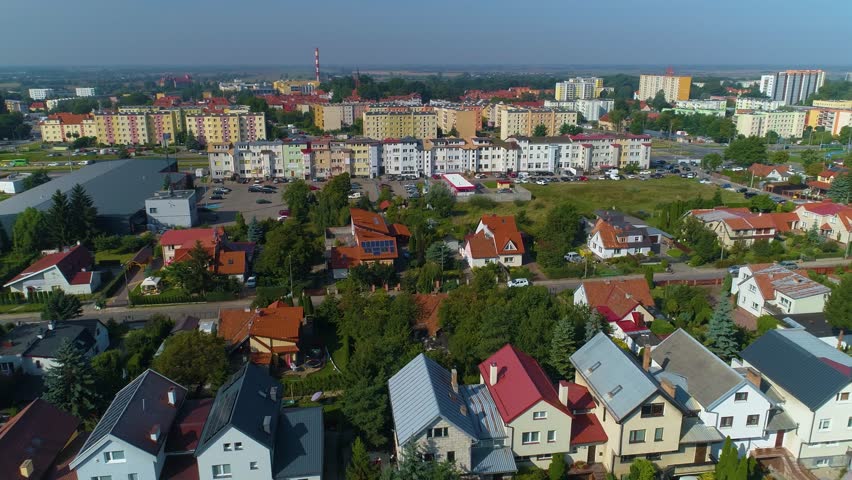 Beautiful Panorama Houses Elblag Aerial View Poland