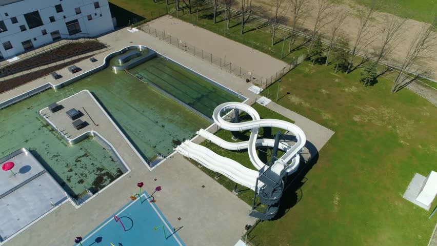 Recreation Center Sanok Mosir Swimming Pool Aerial View Poland