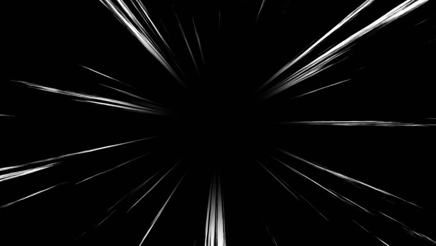 Anime speed line background animation on black. Radial Comic Light Speed Lines Moving isolated background. powerful speed lines  Royalty-Free Stock Footage #1100388501