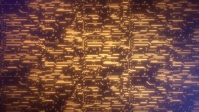 Abstract background of yellow gold computer circuit boards digital hi-tech futuristic of lines and dots. Video 4k, 60 fps - Powered by Shutterstock - Get 15% off with code: PIKWIZARD15