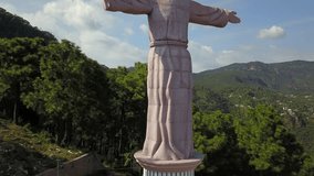 Moving away from the Monument of Christ: drone video at the Mirador de Taxco, Mexico
