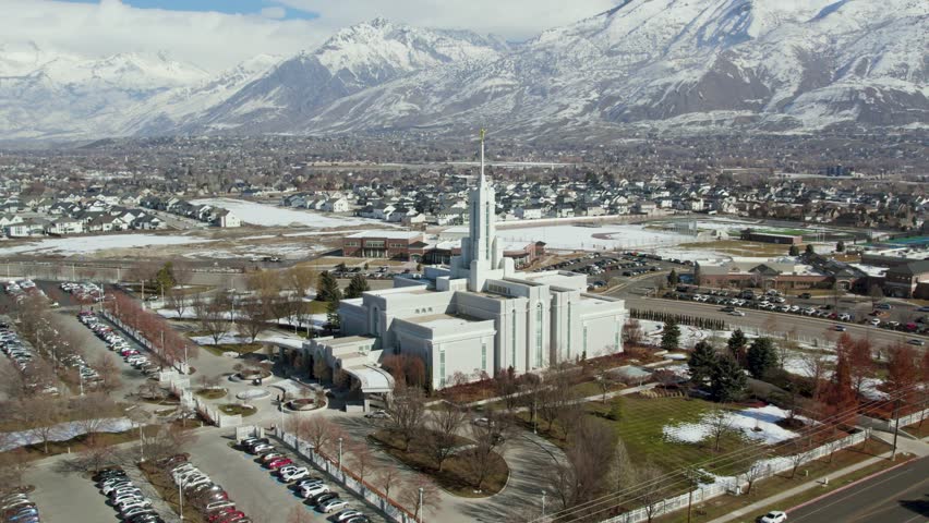LDS Mormon Landmark, Mount Timpanogos Temple by Utah