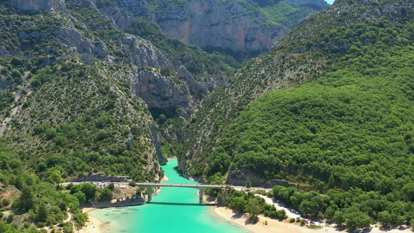 Aerial View over Gorge Du Vernon, France