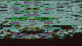 Monitor Madness: An Abstract, Pixelated Meltdown of Video Signal and Screen Glitch. High quality footage. 