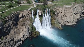I took a video of the world famous duden waterfall in Antalya with a drone.