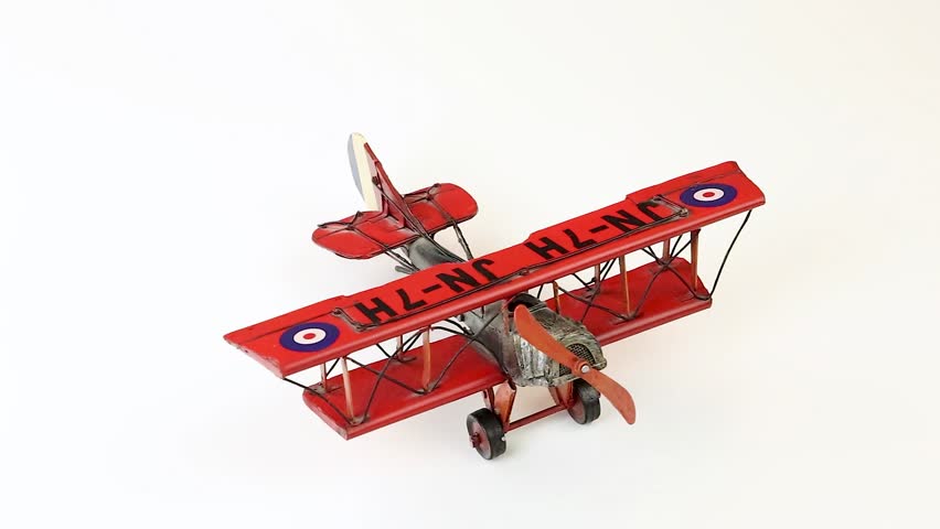 Airplane on white background video