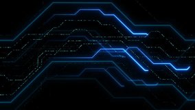 Digital Data moving on Circuit Board and CPU loop backgrounds. Computer Processing and organizing data. Abstract high tech Artificial intelligence (AI), data mining, modern computer technology surface - Powered by Shutterstock - Get 15% off with code: PIKWIZARD15