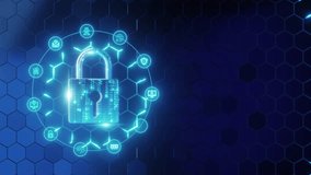 Cyber technology security, network protection background design with icon. - Powered by Shutterstock - Get 15% off with code: PIKWIZARD15