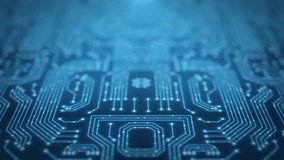 Digital Data moving on Circuit Board and CPU loop backgrounds. Computer Processing and organizing data. Abstract high tech Artificial intelligence (AI), data mining, modern computer technology surface - Powered by Shutterstock - Get 15% off with code: PIKWIZARD15