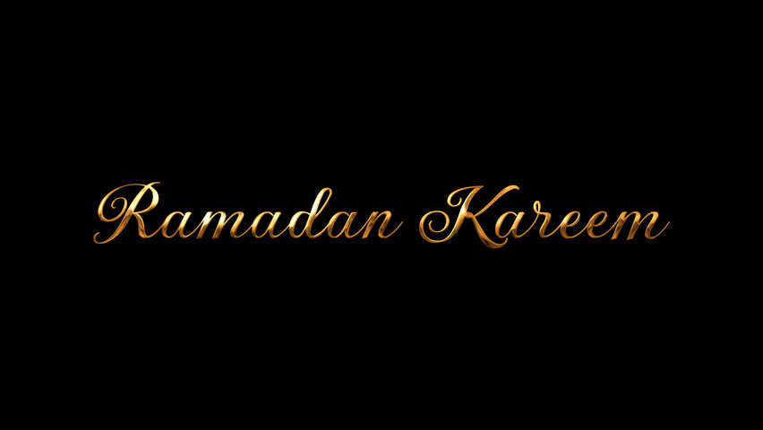 Ramadan Kareem animation text in gold color. Great for video introduction 4K Footage and use as a card for the celebration of Ramadan Kareem celeation in Muslim community. | Shutterstock HD Video #1100475369