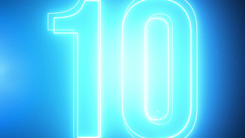 Countdown neon lights numbers. Countdown from 10. Neon luminous figures. Animated background. Particles move with numbers. Competition, excitement and beginning 4K video Royalty-Free Stock Footage #1100481705