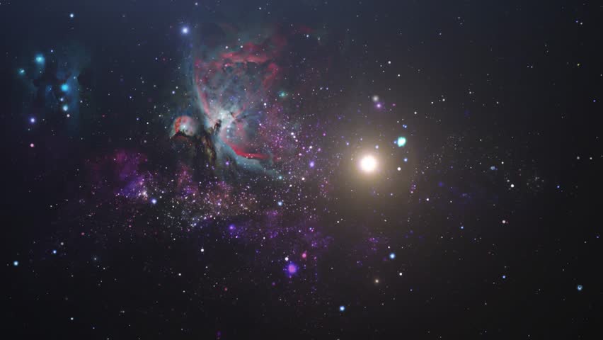 view nebula in universe 4k
