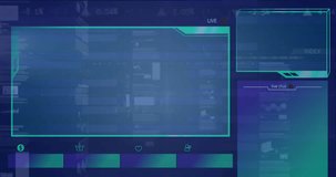 Animation of interface with data processing against blue background. Computer interface and business technology concept - Powered by Shutterstock - Get 15% off with code: PIKWIZARD15