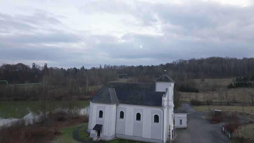 The leaning Church of St Peter of Alcantara, Czech Republic Pisa in Karvina