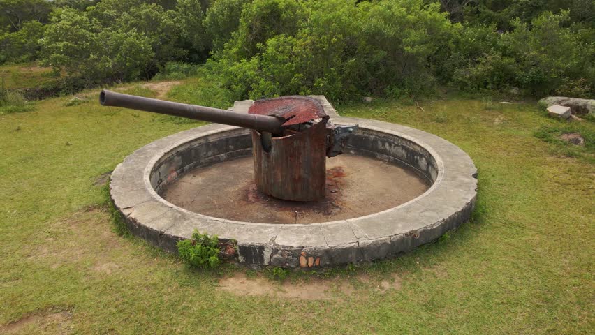 Old Rusty Cannon. Aerial View
