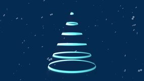  Christmas tree with stars appears on on dark blue sky with snowflakes background animation 4k - Powered by Shutterstock - Get 15% off with code: PIKWIZARD15