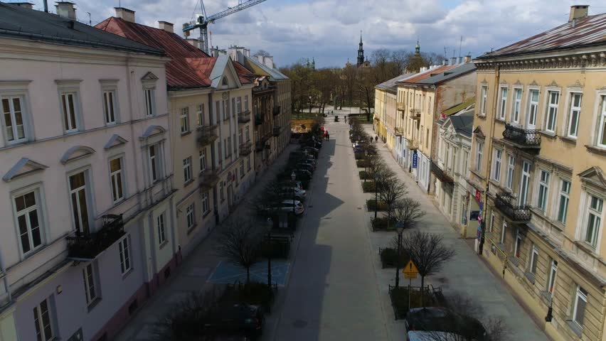 Tenement Houses Adam Mickiewicz Street Kielce Aerial View Poland