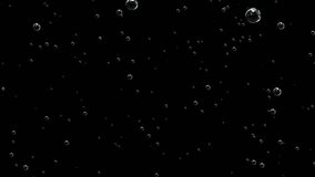 Champagne bubbles rise slowly and smoothly upwards against the black background. - Powered by Shutterstock - Get 15% off with code: PIKWIZARD15