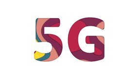 Multi-colored inscription abbreviation 5G with colored spots floating inside. Looped - Powered by Shutterstock - Get 15% off with code: PIKWIZARD15